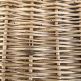 Wicker lyre side table