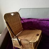 Wicker folding chair