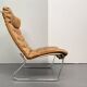 JK 720 lounge chair, cognac-coloured leather, by Jørgen Kastholm for Kill International, 1970s
