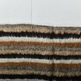 Striped Brown & Beige Vintage Kilim Rug, 133x170Cm