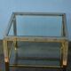 Table basse de style moderniste, style Romeo Rega en laiton et chrome