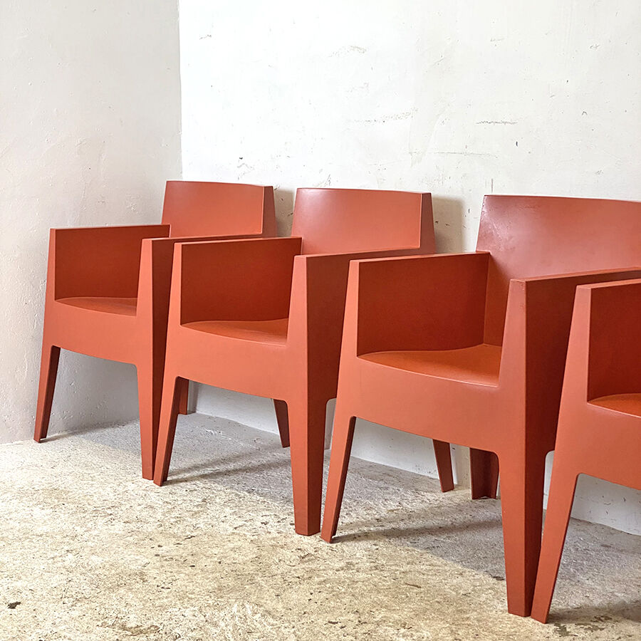 Set of 8 Toy chairs by philippe starck for Driade made in italy