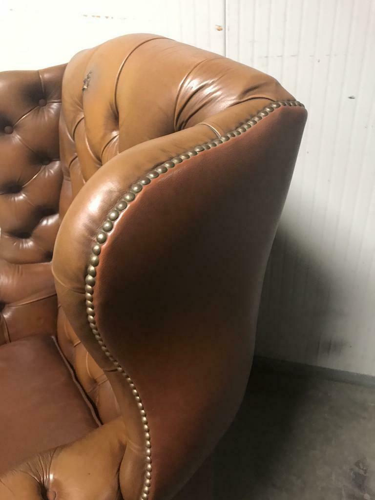 Chesterfield vintage king leather armchair single-seater / seating