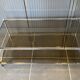 Table basse double plateau verre chrome style Bauhaus vintage 1970