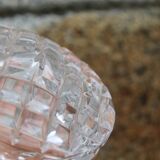 Chiseled Glass Box with Lid - Sugar Bowl