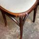 Bistro chair in bent beech and beige mixed fabric.