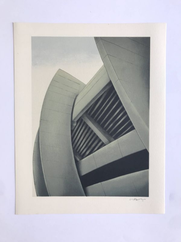 A. le foll, parc des princes, 1978. lithographie originale signée au crayon