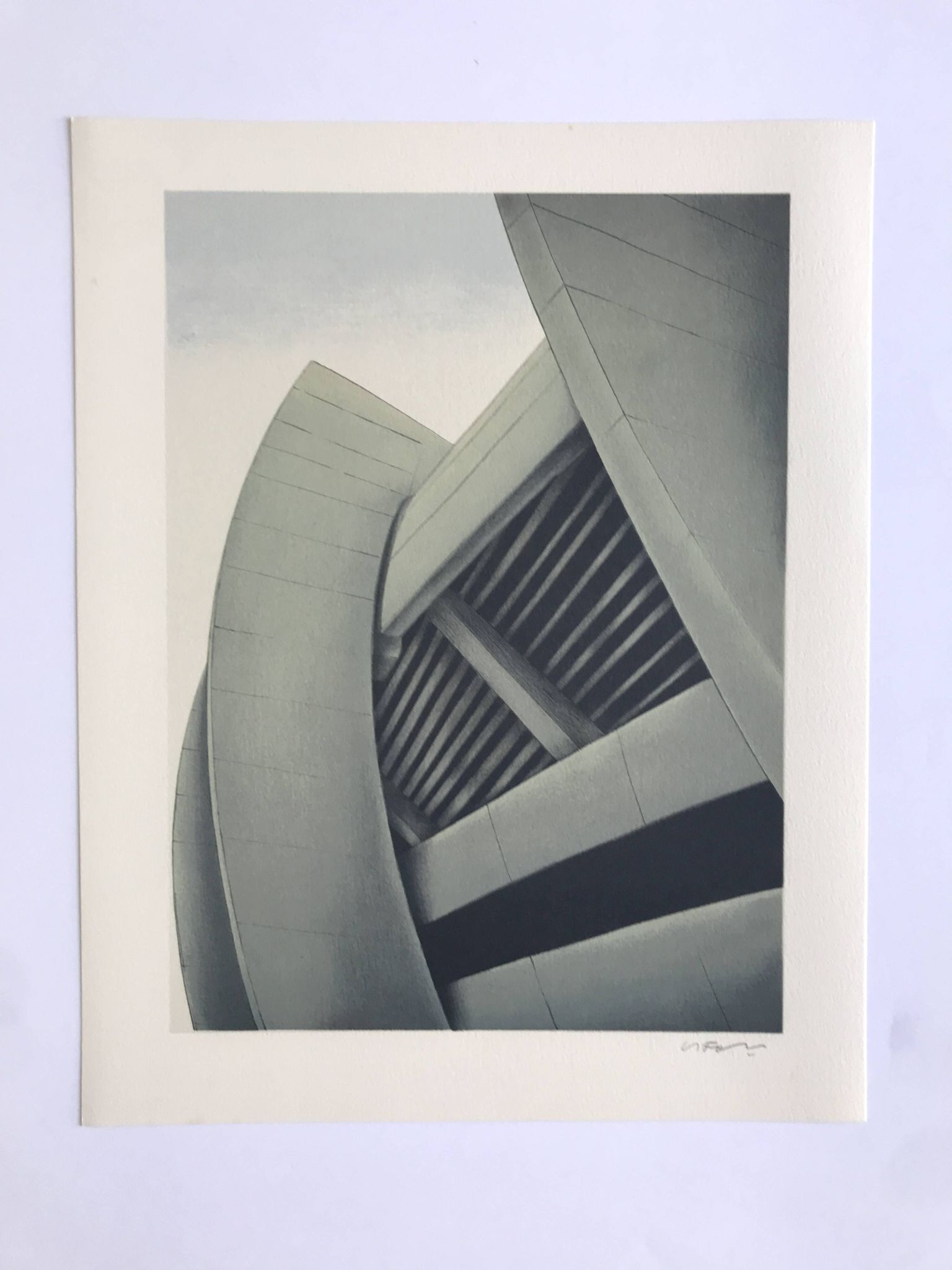 A. le foll, parc des princes, 1978. lithographie originale signée au crayon