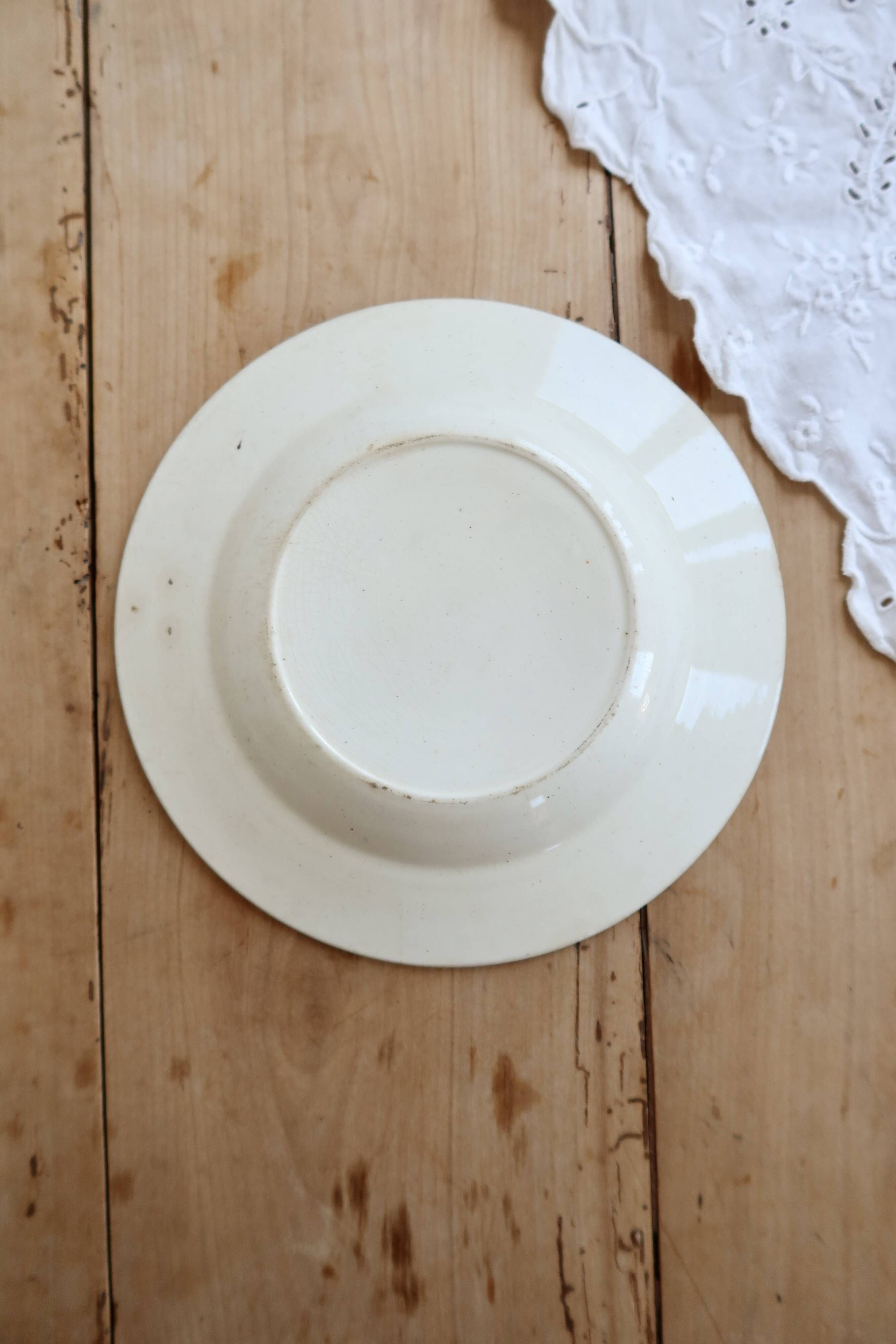 Vintage hollow plate Céranord Saint-Amand ironstone – Duck decoration