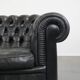 Set consisting of a cowhide leather Chesterfield sofa and matching ottoman