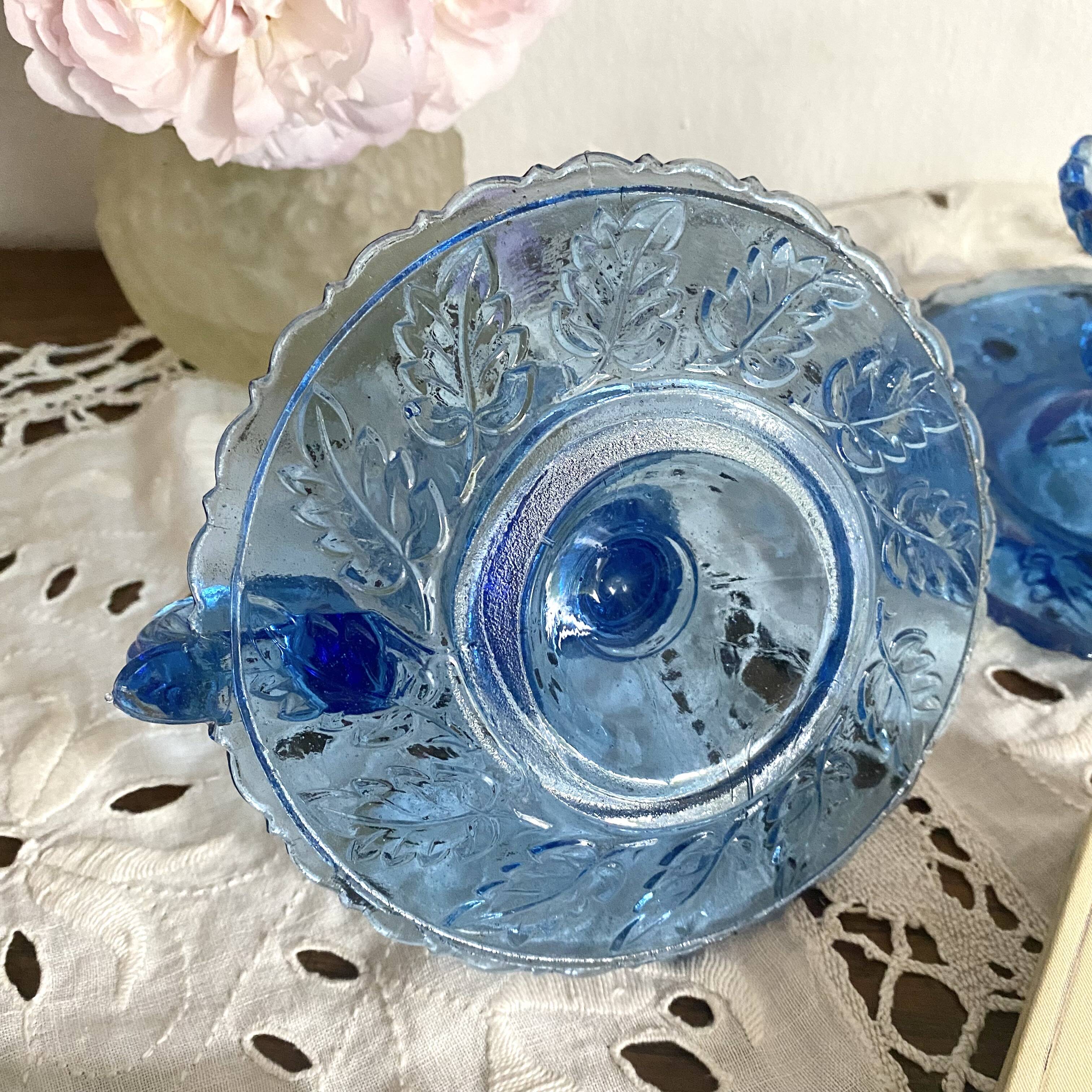 Pair of glass candlesticks