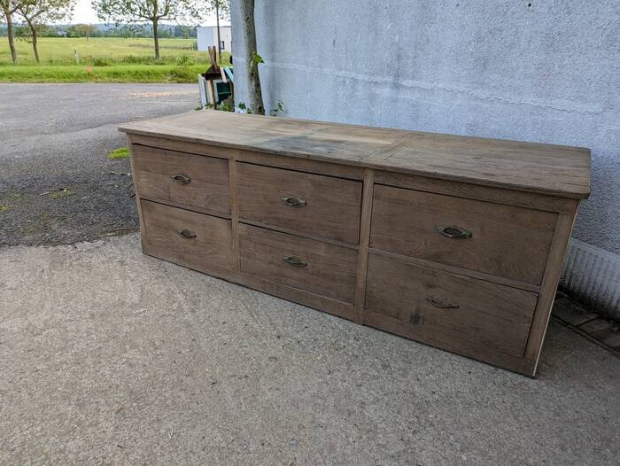 Comptoir de mercerie, meuble de métier, grainetier