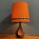 Ceramic orange / brown table lamp 1960s