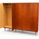 Teak wardrobe with 5 doors, hanging rail and shelves