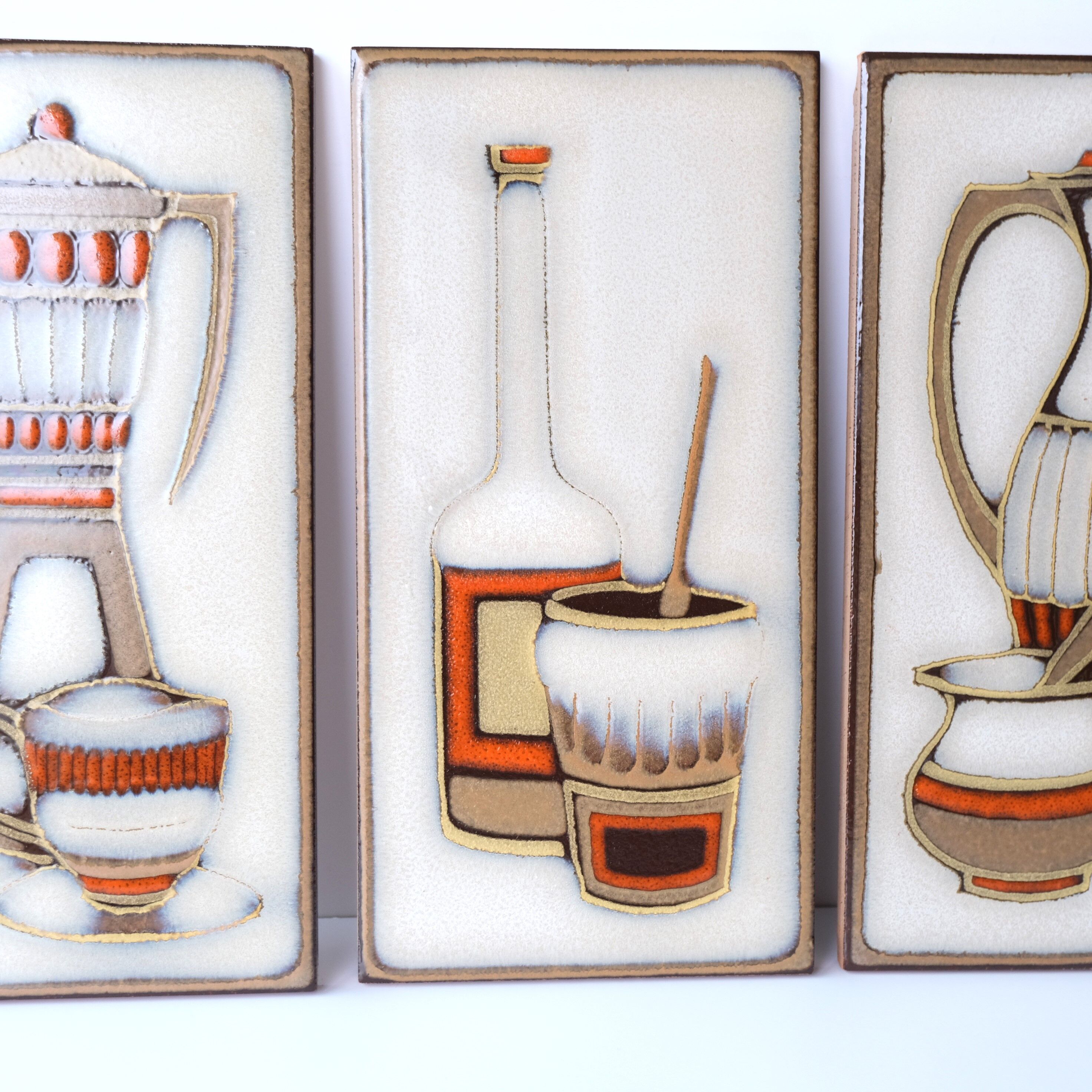 3 italian vintage wall tiles