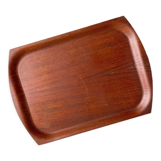 Vintage organic design teak serving tray