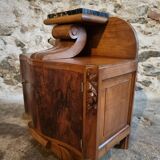 French Art Deco bedside table with a marble top, circa 1930.