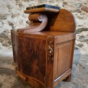 Table de chevet Art Déco française avec dessus en marbre, vers 1930