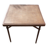 Folding games table in vintage wood