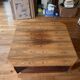 Varnished coffee table in exotic wood