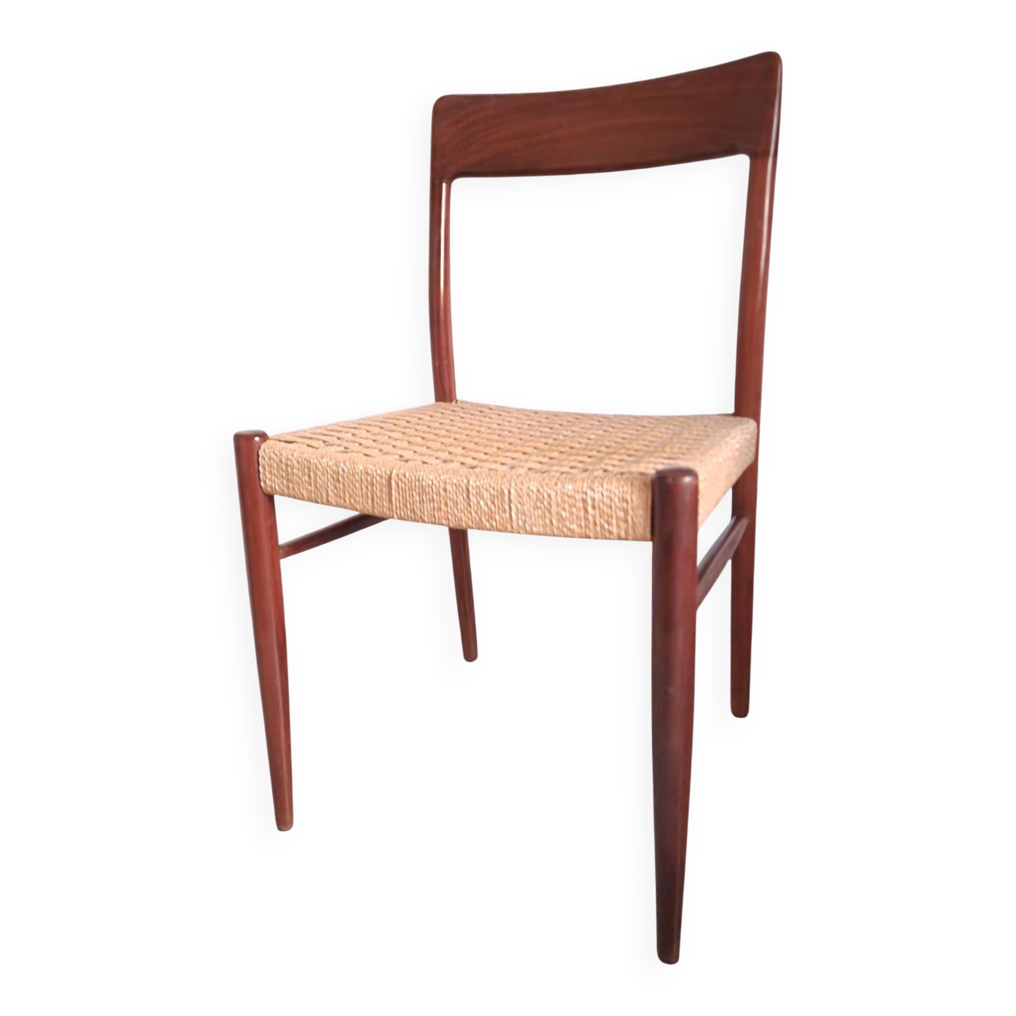 Chaise danoise en teck et corde