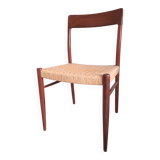 Chaise danoise en teck et corde