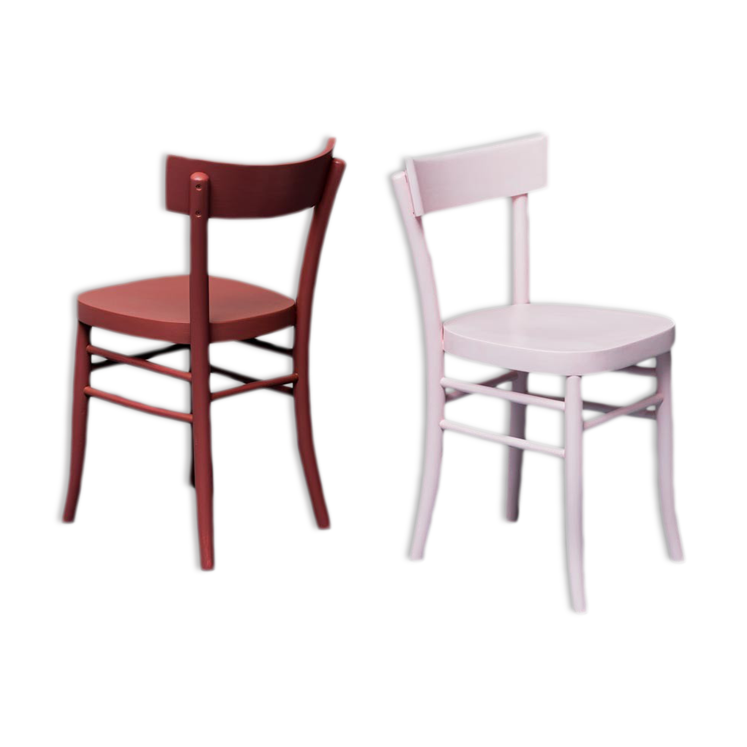 Pair of 50s vintage wooden chairs