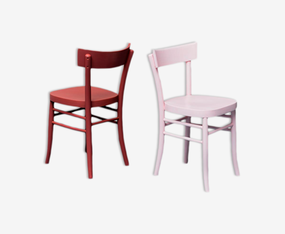 Paire de chaises en bois vintage des années 50