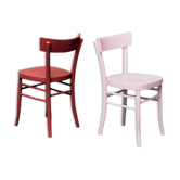 Paire de chaises en bois vintage des années 50