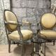 Pair of medallion armchairs