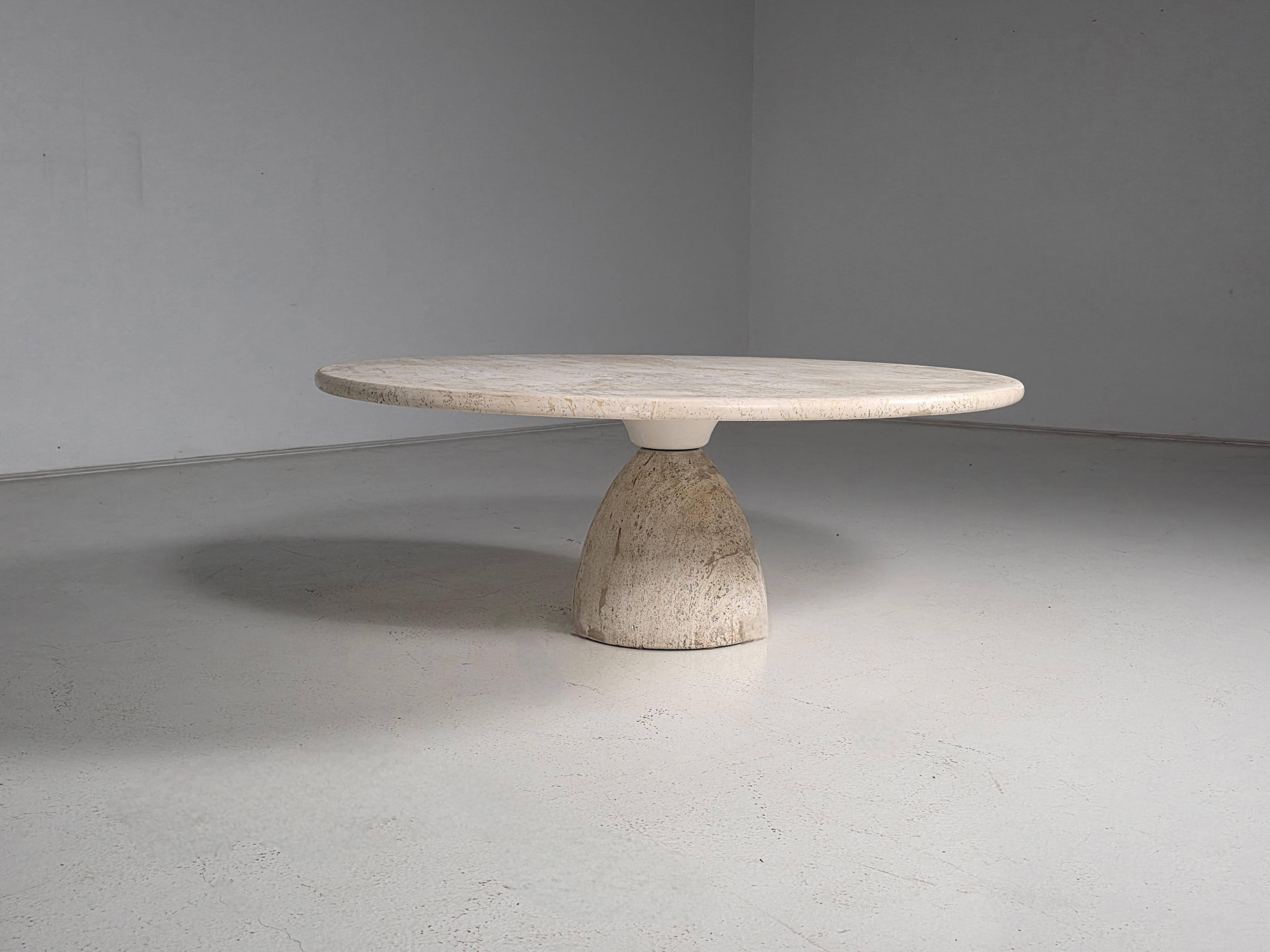 Finale 1790 travertine coffee table by Peter Draenert, 1970s.