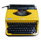 Machine à écrire Jaune Underwood 130 - vintage 70 RARE