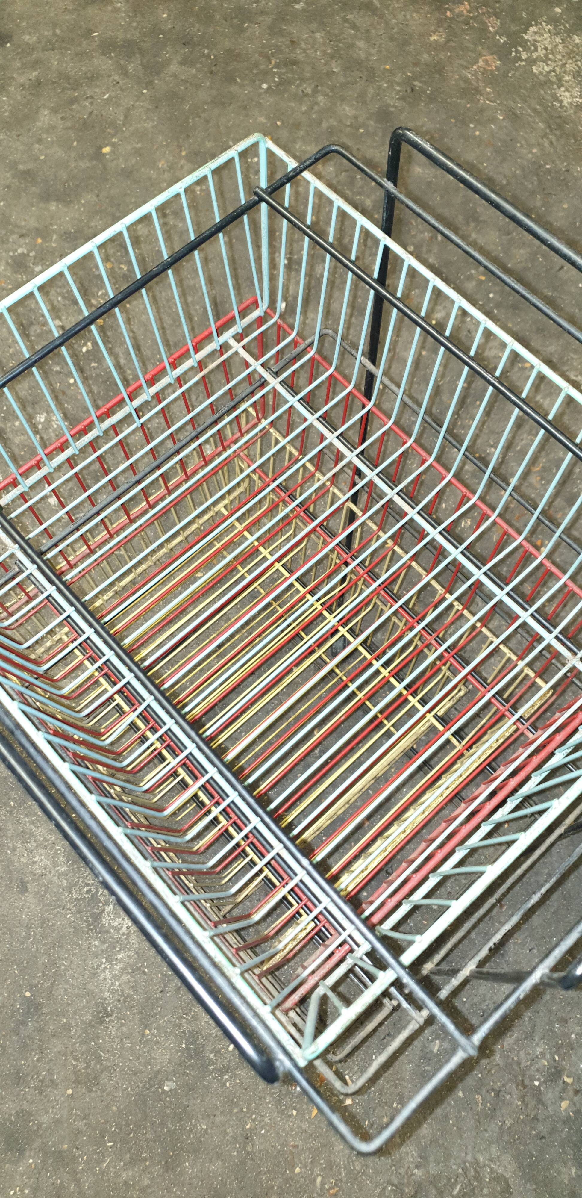 Mobile trolley with sliding baskets from the sixties