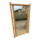 Miroir en bois et rotin