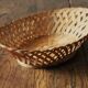 Vintage oval openwork wicker basket