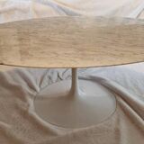Table basse Tulipe Saarinen pour Knoll ovale marbre