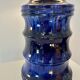Large vase lamp from the 70s with expressive enamel and pagoda shape.
