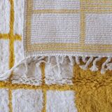 Tapis Contemporain Jaune et Blanc - 266 x 215 cm