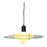 Postmodern Glass Italian Pendant, 1980s