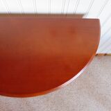 Set of 2 half-moon console tables with drawer - cherry wood - Louis Philippe style