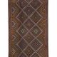 Turkish Geometric Jajim Flat-Weave Textile - Dining Room Kilim 5'3" X 8'10"