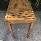 Wooden piano bench and vintage canning