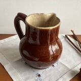 Enamelled stoneware pitcher