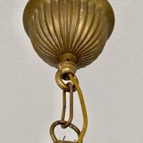 Brass balloon chandelier and glass beads