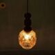 1970s brutalist glass pendant, vintage Swedish pendant.