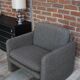 Vintage black and white mottled fabric Chair