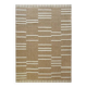 Beige jute rug with white relief 190x290 cm