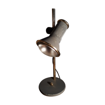 Lampe spot gris granite de bureau  1970