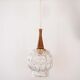 Suspension en verre et bois