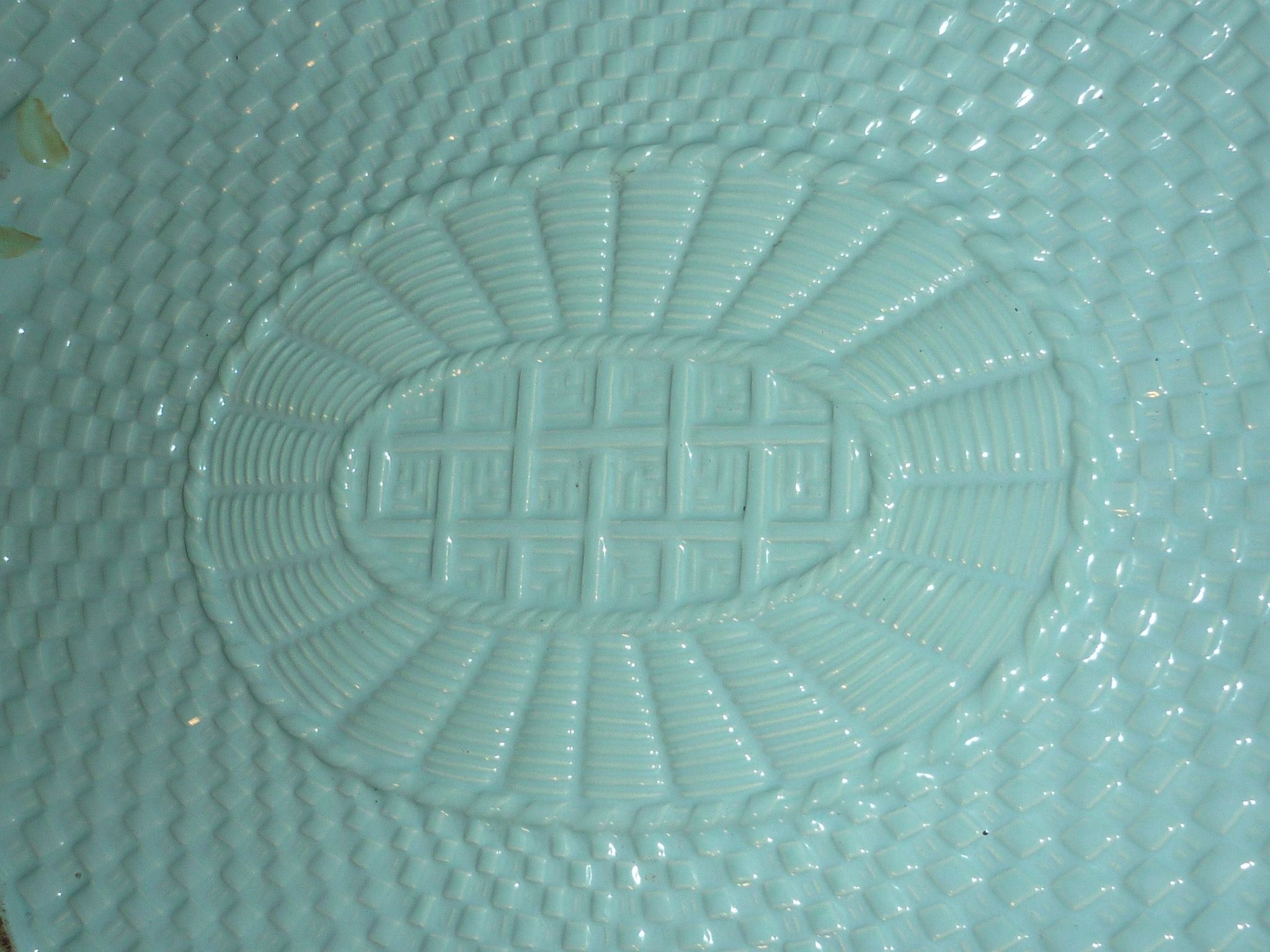 Plat Bordallo Pinheiro Portugal vert d’eau, 40 cm
